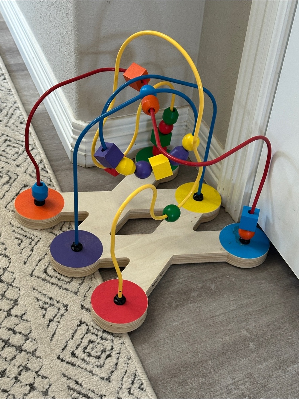 Melissa & Doug Wooden Multi-Track Bead Maze - Colorful Activity Toy